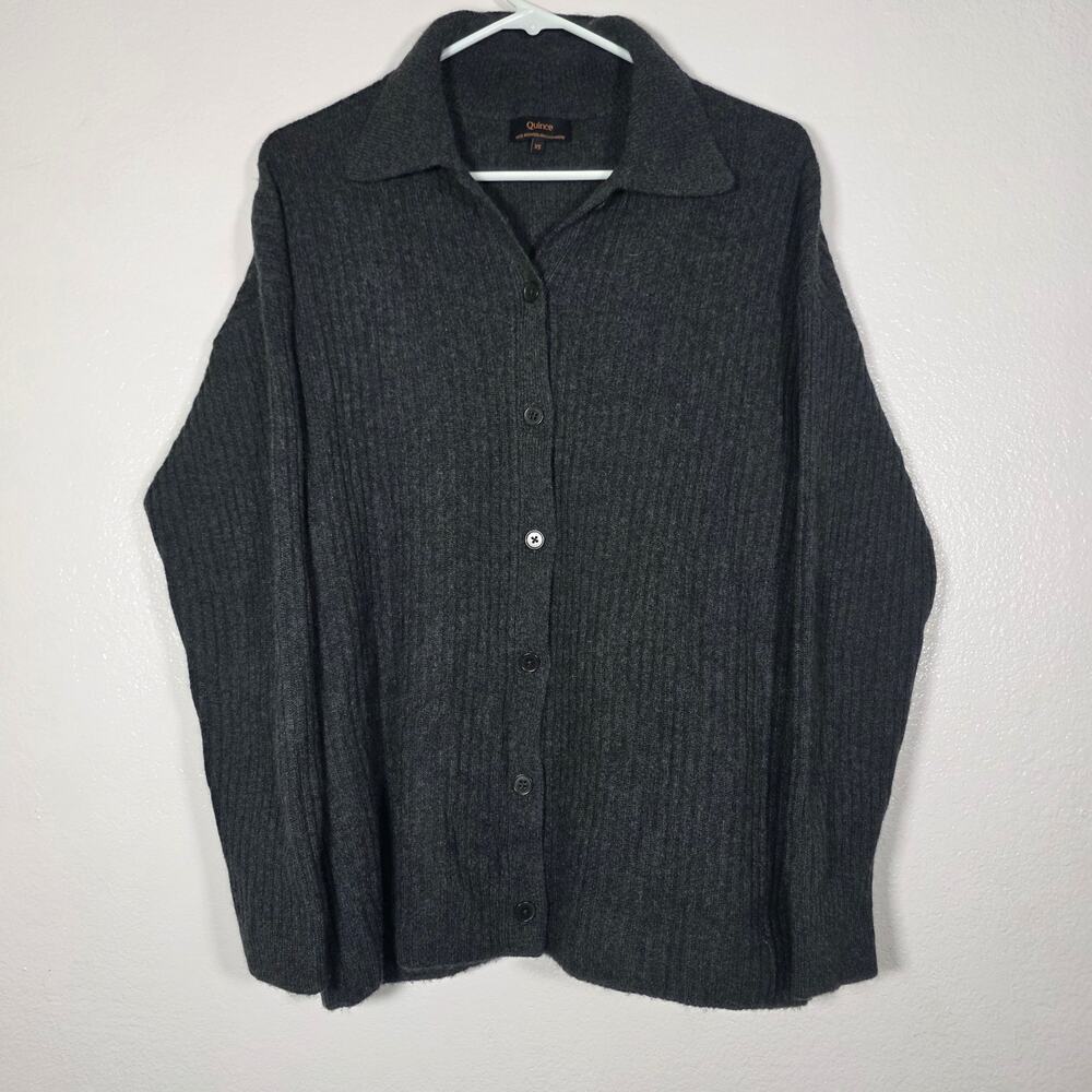 Quince 100% Mongolian Cashmere Relaxed Fit Cardigan Sweater XS